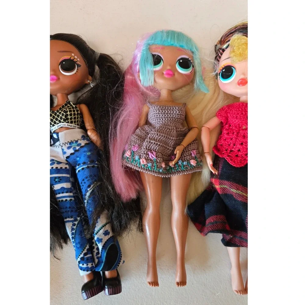 LOL Surprise OMG Fashion Doll Lot ~ 5 MGA Mixed Dolls Custom Clothes Replacement